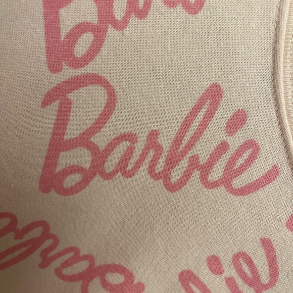 Authentic Barbie Y2K 90’s Pink Spell Out Crewneck Sweatshirt Pullover Trendy XS - Picture 4 of 5